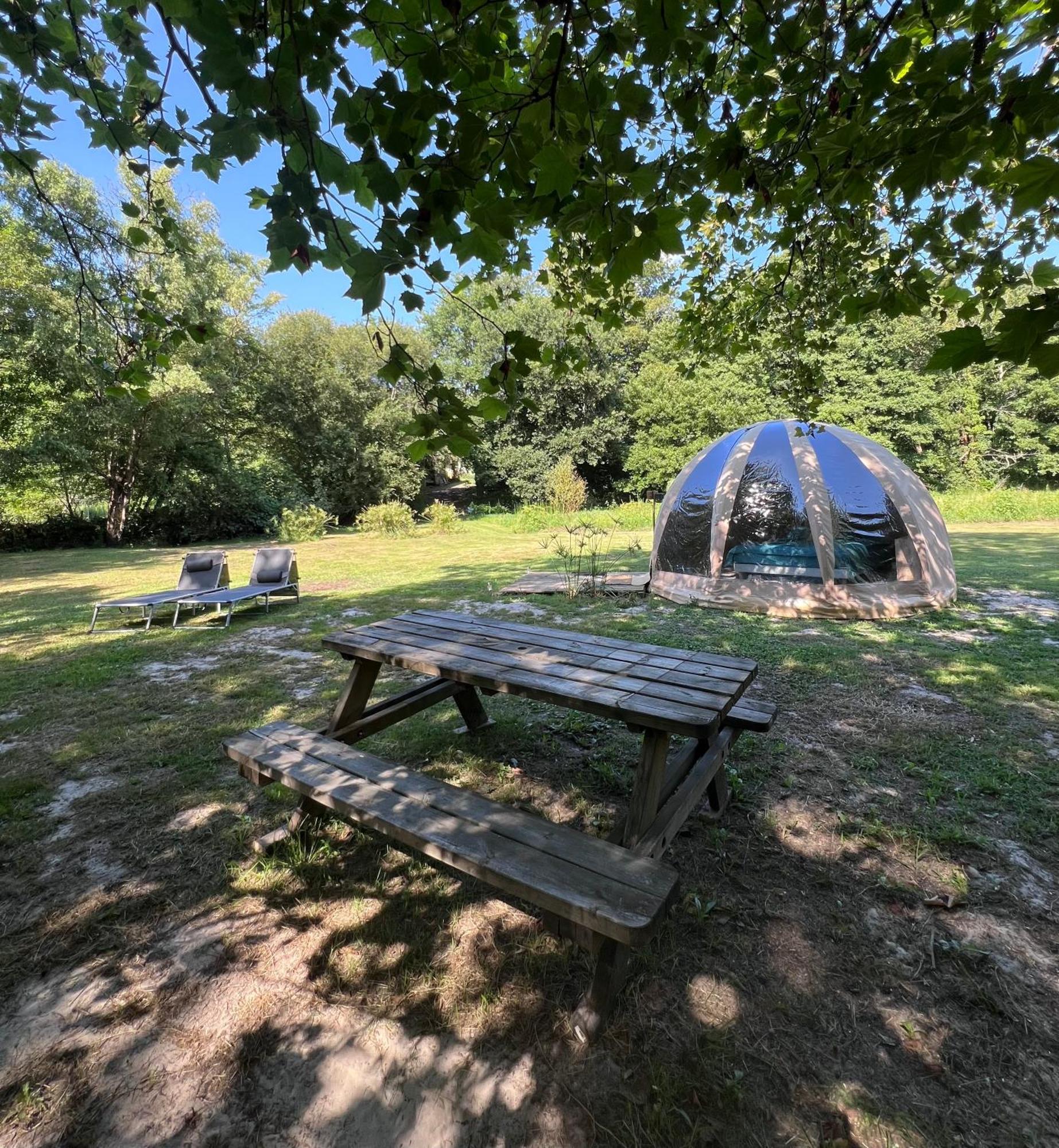 La Wigwam Bleu Du Domaine Du Pas De L'Ane Hotel Mios Eksteriør billede